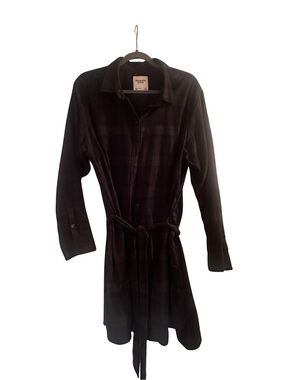 Abercrombie Blackwatch Plaid Button-Up Dress with Belt